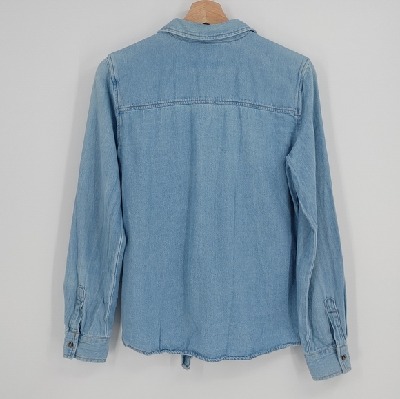 Pull & Bear | denim button down shirt - Picture 4 of 5